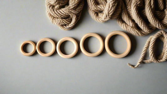 Argollas de madera - Aros de madera - Anillos de madera docena