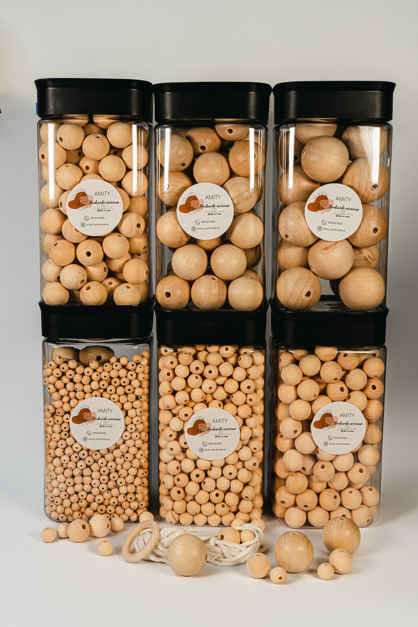 Bolas - Bolitas de madera - cuentas de madera - mullos madera