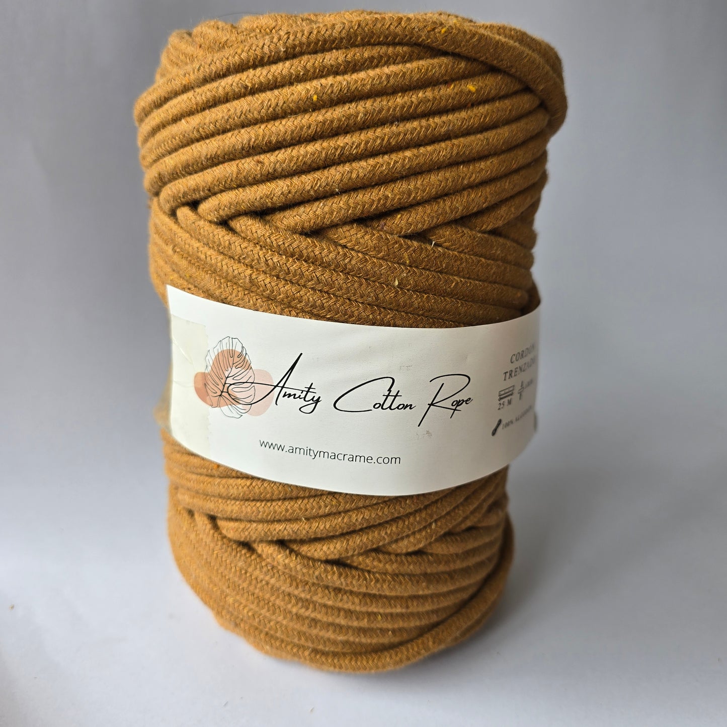 Cordón Trenzado con alma 6mm 50 Metros - Cuerda Macramé Premium
