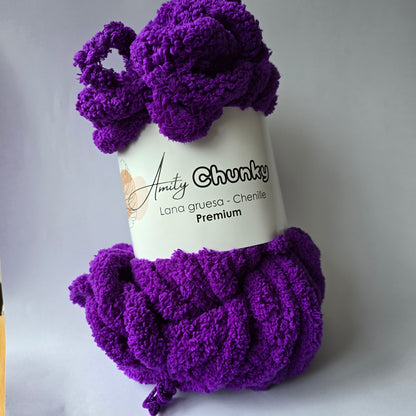 Amity Chunky - Lana Chenille Premium XXL - Hilo Peluche Jumbo