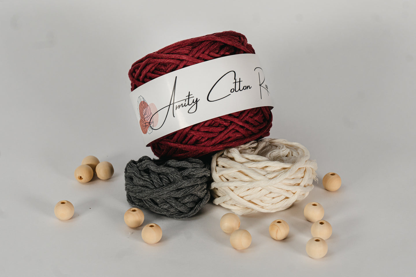 Hilo Peinable Rojo Concha de vino Macramé 4mm (Hilaza)