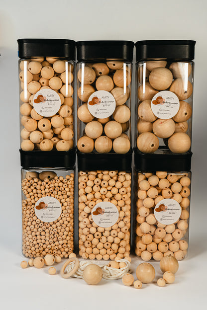 Bolas - Bolitas de madera - cuentas de madera - mullos madera