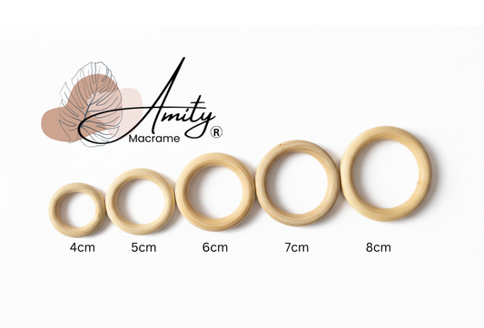 Docena de Argollas de madera - Aros de madera - Anillos de madera
