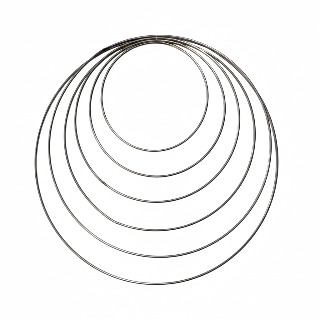 Aros de macramé fondo blanco