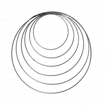 Aros de macramé fondo blanco