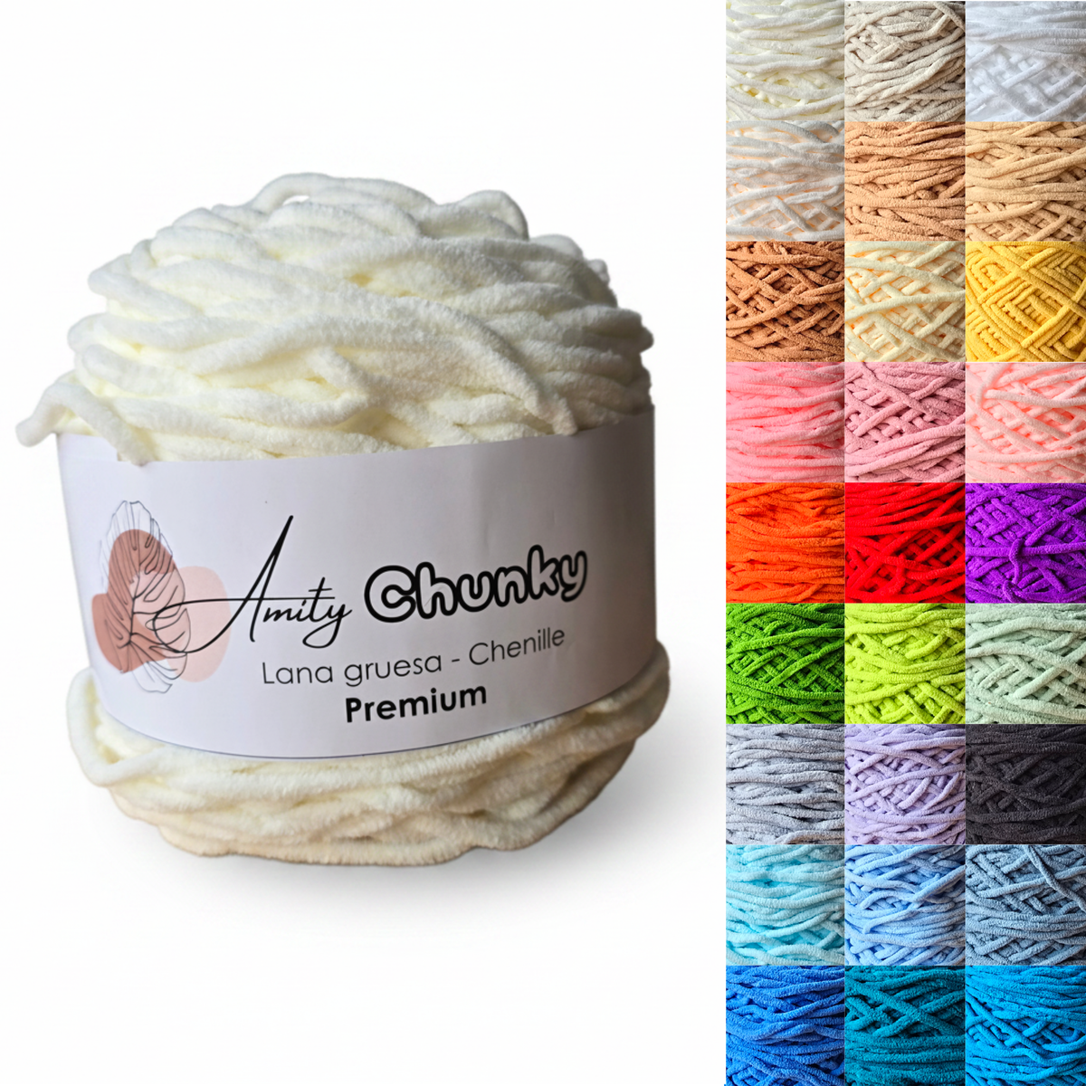 Amity Chunky - Lana Chenille Premium - Hilo Peluche Amigurumi