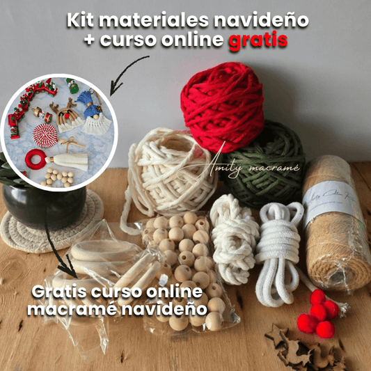 Kit de Hilos Macramé + Curso Navideño Gratis